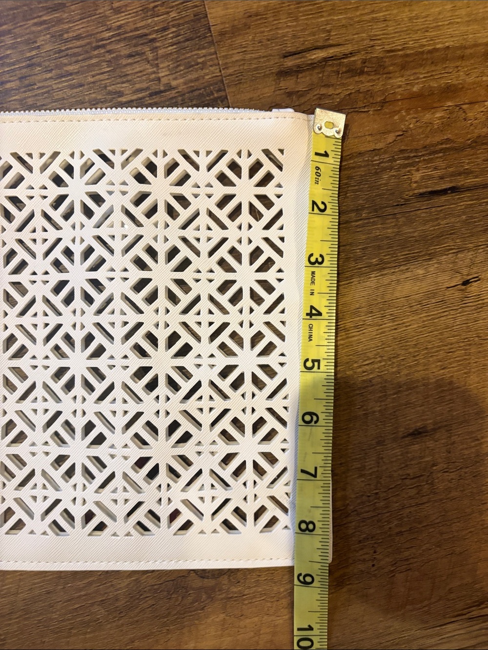 Tory Burch White Clutch Wristlet with Geometric Cutouts - Picture 5 of 6